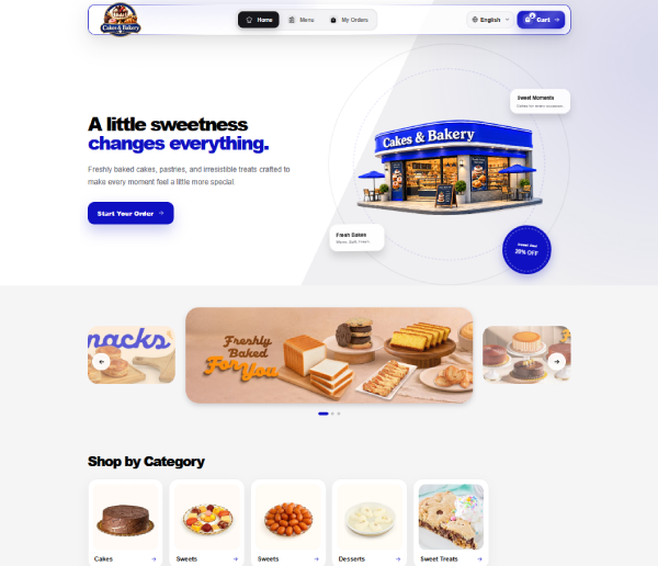 Cakes and Bakery FoodCloud ordering website demo